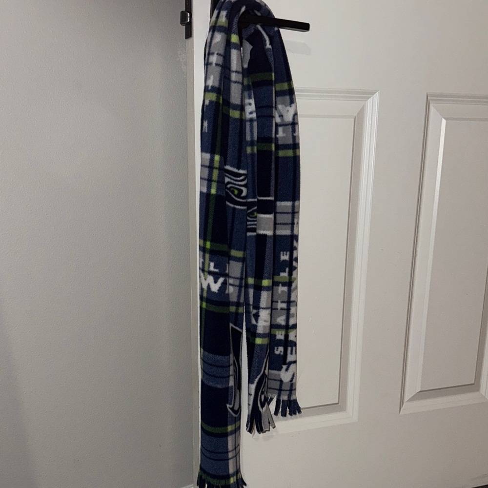 NFL Blue and White Plaid Scarf